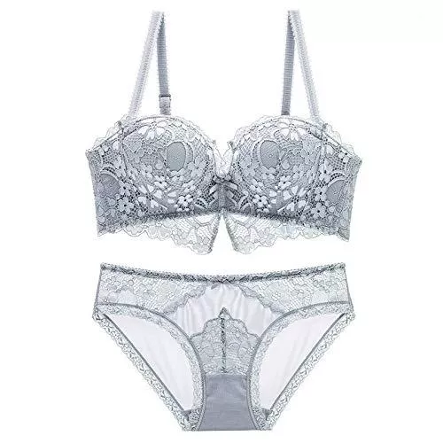 Cwang Unterwäsche & Dessous Damen BH Set BH und Slip Spitze Abnehmbare Träger Push Up Bügel BH Unterwäsche Lingerie Panty Dessous Sets