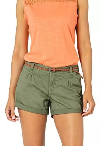 Sublevel Shorts Sublevel Damen Kurze Hose Stretch-Shorts mit Flecht-Gürtel