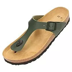 Soft Steps Sandalen & Slides Soft Steps Zehentrenner Damen mit Kork-Fußbett &amp; Made in EU, Sandale mit weichem Zehensteg in vielen Größen und Farben
