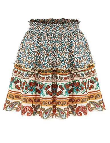Bbonlinedress Röcke Bbonlinedress Damen Rock Röcke Sommerrock Minirock Kurz Röcke Skirts im Sommer