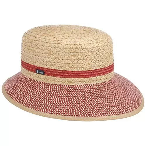 Lipodo Hüte & Mützen Lipodo Daljeva Twotone Schute Strohhut Sommerhut Sonnenhut Gartenhut Strandhut Damen - Made in Italy mit Schirm Frühling-Sommer