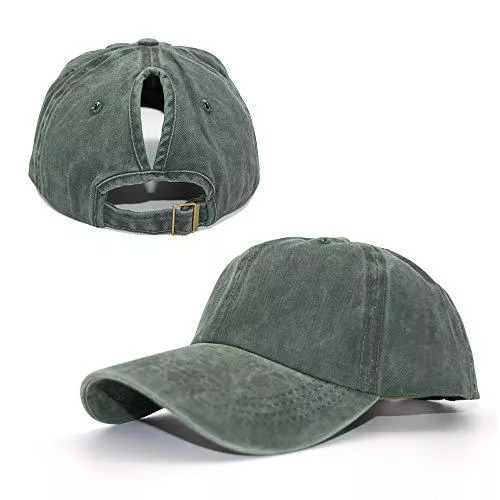 Dariobee Hüte & Mützen Dariobee Damen Baseball Cap - Pferdeschwanz Kappe Verstellbar Ponytail Baseballmütze Vintage Basecap Sport Mütze mit Zöpfen Loch Loop Hut Hohe