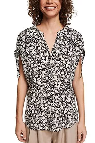 ESPRIT Kurzarmblusen ESPRIT Floral gemusterte Bluse, LENZING™ ECOVERO™