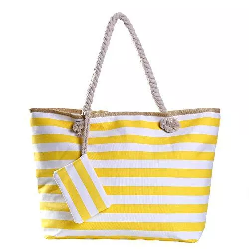 DonDon Taschen & Rucksäcke DonDon Große Strandtasche wasserabweisend mit Reißverschluss