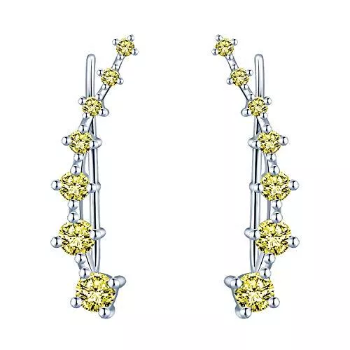 Yumilok Schmuck Yumilok Damen Knorpel Schmuck Ohrklemme Ohrring Ohrstecker Ohrclip 925er Sterling Silber mit Kristall ear cuff für Damen Mädchen