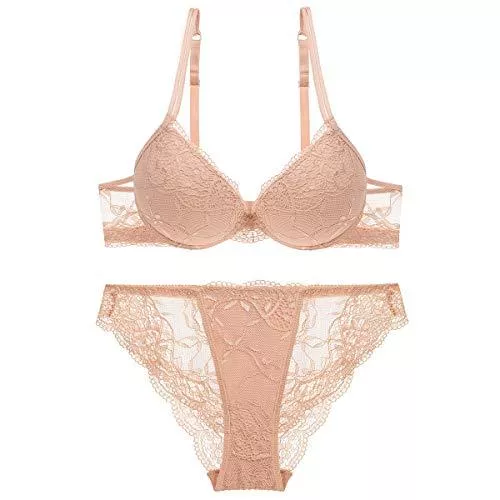 YLISHI Unterwäsche & Dessous YLISHI Frauen Mode Push Up BH Panty Set Unterwäsche Atmungsaktive Spitze Sexy Dessous Intimates