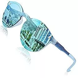 GQUEEN Sonnenbrillen & Zubehör GQUEEN Übergroße Polarisierte Sonnenbrille Damen UV400 Schutz Vintage Fashion Trendy Sonnenbrille