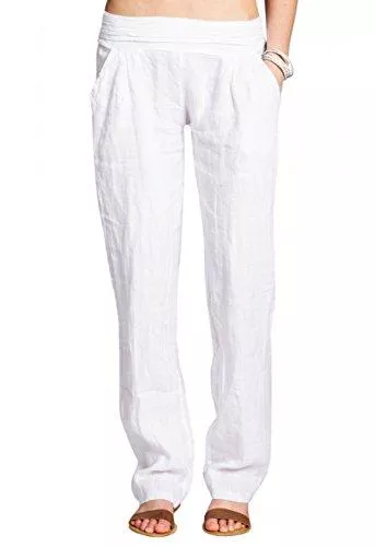 Caspar Hosen Caspar KHS020 Damen Casual Leinen Hose