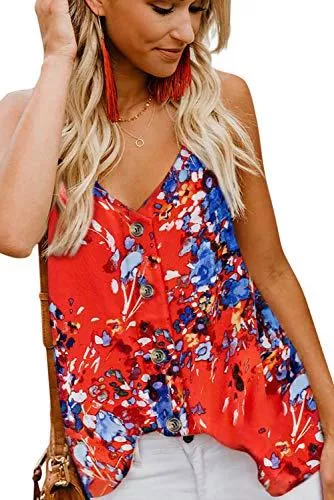 ANCAPELION Tops ANCAPELION Damen Sommer Bluse Ärmellose Tank Top Shirt Elegant Weste Hemdbluse Loose fit T Shirt