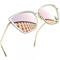 Joopin Sonnenbrillen & Zubehör Joopin Polarisierte Sonnenbrille Damen und Retro Katzenaugen Sonnenbrille UV400 Schutz Linse mit Metall Rand Rahme
