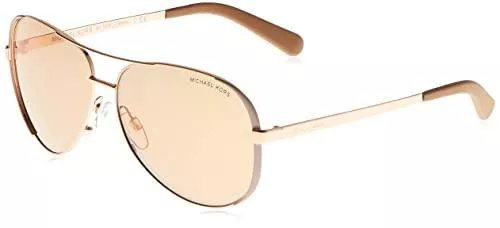 Michael Kors Sonnenbrillen & Zubehör Michael Kors Damen Chelsea MK5004 Sonnenbrille, Rosa (roségold/Taupe-roségold 1017R1), Large (Herstellergröße: 59)