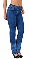 ESRA Jeans ESRA Damen Straight Fit Jeans Hose Damen Jeanshose gerader Schnitt bis Übergröße G500