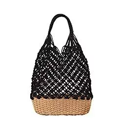 LEEYYO Taschen & Rucksäcke LEEYYO Strohhandtaschen, Umhängetasche, handgewebte Strohtasche, Strandtasche, geeignet für Frauen und Mädchen