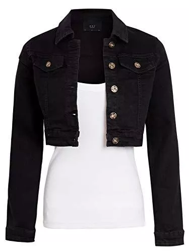 SS7 Jacken SS7 Damen Kurz geschnittene Jeansjacke