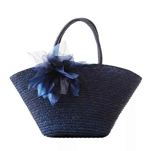 Hixingo Taschen & Rucksäcke Hixingo Strohtaschen Damen Groß Kapazität Strandtasche Stroh Totes Taschen, Mode Sommer Boho Strand Gewebte Tasche Frauen Schultertaschen, Strohsack für Reisen und Urlaub