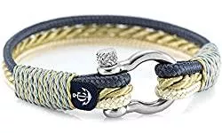 CONSTANTIN NAUTICS Maritimes Schmuck CONSTANTIN NAUTICS Maritimes Armband aus Segeltau, handgemacht, für Damen und Herren, mit Edelstahl Schäkel-Verschluss 4mm