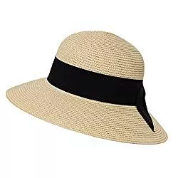 Comhats Hüte & Mützen Comhats Wasserdicht klappbarer Sonnenhut Strohhut mit Sonnenschutz Breite Krempe Damen