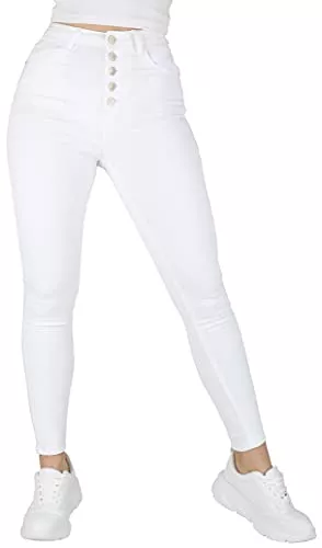 Giralin Jeans Giralin Damen Jeans Casual High Waist 5-Pocket-Style Hose Übergrößen