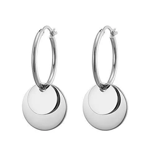 heideman ars gratia artis Schmuck Heideman Ohrringe Damen aus Edelstahl silber gold rosegold farbend Ohrstecker hängend für Frauen mit Doppelkreis