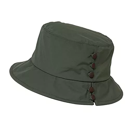 Comhats Hüte & Mützen Comhats Faltbarer Damen Regenhut Sonnenhut wasserdichte Mütze mit Kinnband UPF50+