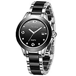 LIGE Uhren LIGE Uhren Damen Mode wasserdichte Quarz Armbanduhr für Damen Edelstahl Armbanduhr für Mädchen
