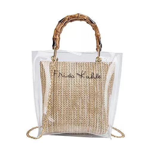 Demarkt Taschen & Rucksäcke Demarkt Damen transparente Tasche Umhängetasche Schultertasche, tragbare diagonale wasserdichte klare Tote für Strand Reisen und den täglichen Gebrauch