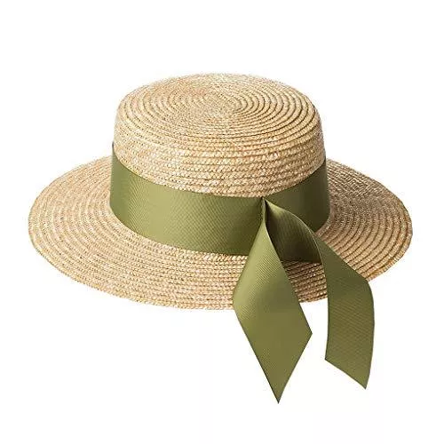 ACMEDE Hüte & Mützen ACMEDE Kreissäge Strohhut Sommerhut Erntehut Gartenhut Sonnenhut mit Ripsband 7 cm breite Krempe Herren Damen Strohhut Kreissäge Größe Einstellbar