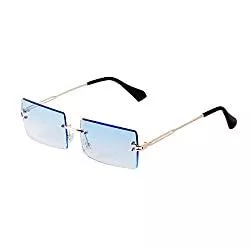 GIFIORE Sonnenbrillen & Zubehör GIFIORE Mode Rahmenlose Sonnenbrille für Frauen Männer, Ultrakleine Retro Rechteck Gradient Lens Rimless Eyewear, Quadratische durchsichtige Sonnenbrille