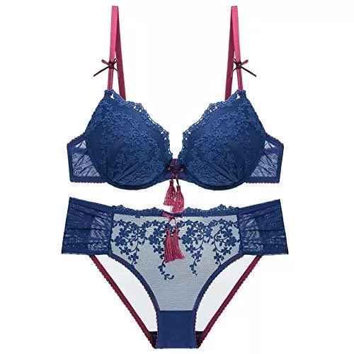 Cwang Unterwäsche & Dessous Cwang Damen Push Up Bralette Spitzen Balconette BH Set Damen Reizwäsche Set Sexy Unterwäsche Dessous Lingerie