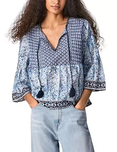 Pepe Jeans Kurzarmblusen Pepe Jeans Damen Mavis Bluse