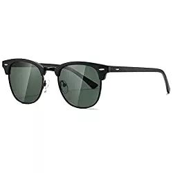 kimorn Sonnenbrillen & Zubehör kimorn Polarisierte Sonnenbrille Unisex Retro Halb-Randlos Rahmen Klassisch Eyewear AE0550