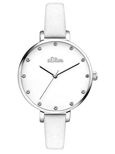 s.Oliver Uhren s.Oliver Damen Analog Quarz Armbanduhr mit Leder Armband SO-3455-LQ