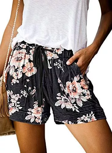 GOLDPKF Shorts GOLDPKF Damen Hose Workout Drawstring Shorts für Frauen Summer Lounge mit Taschen