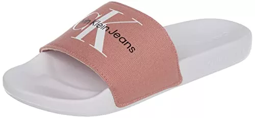 Calvin Klein Sandalen & Slides Calvin Klein Damen Slide Monogram Co Schiebe-Sandalen