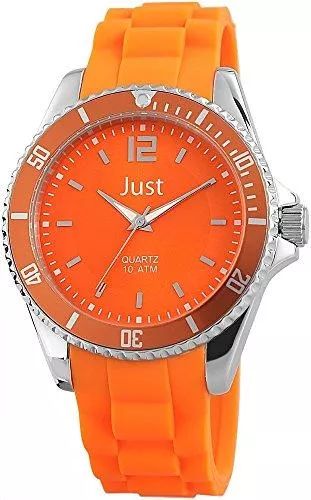 Just Watches Uhren Just Watches Unisex Analog Quarz Uhr mit Kautschuk Armband 48-S3862-OR