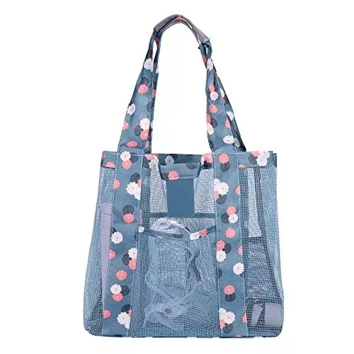 XINCHI Taschen & Rucksäcke Strandtasche Damen Umhängetasche Mesh Badetasche Groß Schultertasche Faltbar Reisetasche Sandspielzeug Handtaschen Wiederverwendbar Picknicktasche Schwimmbad Einkaufstasche Familienurlaub Netztasche