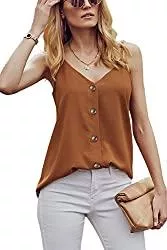 ANCAPELION Tops ANCAPELION Damen Sommer Bluse Ärmellose Tank Top Shirt Elegant Weste Hemdbluse Loose fit T Shirt
