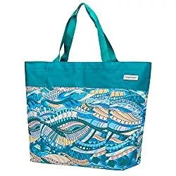 anndora Taschen & Rucksäcke anndora XXL Shopper Ocean - Strandtasche 40 Liter Schultertasche Einkaufstasche türkis Gemustert