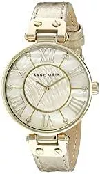 Anne Klein Uhren ANNE KLEIN Damen-Armbanduhr 36MM Armband Leder BEIGE Quarz ANALOG AK/1012GMGD