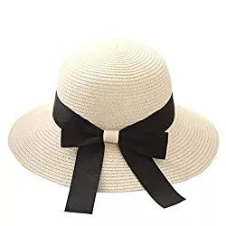 Hiistandd Hüte & Mützen Hiistandd Damen Sonnenhüte Faltbarer Strohhut mit Sonnenschutz Sommerhut mit Breite Krempe