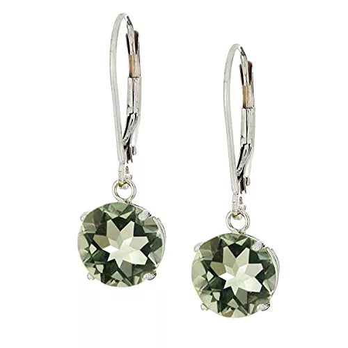 SURYAGEMS Schmuck SURYAGEMS Wählen Sie Ihren Edelstein Leverback Ohrringe Drop Dangle Prong Style Solitaire Ohrring Chakra Healing Birthstone Geschenk Schmuck für Frauen und Mädchen