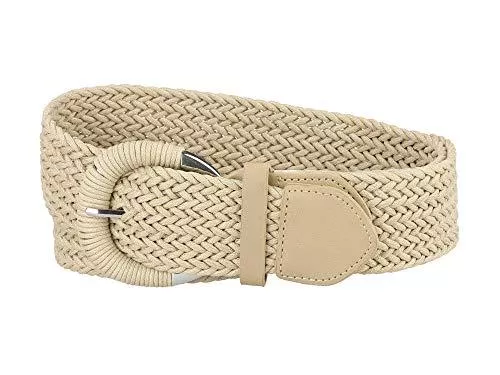 Allegra K Gürtel Allegra K Gewebte Taillengürtel breit geflochtene Gürtel für Frauen Kleid Metallschnalle