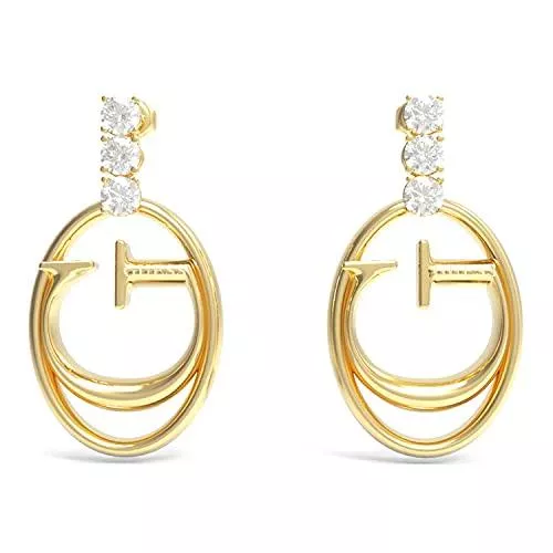 Guess Schmuck Guess Damen-Ohrringe Logo Goldfarben JUBE01039JWYG