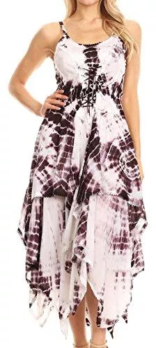 Sakkas Freizeit Sakkas Annabella Korsett Mieder Taschentuch Saum Kleid