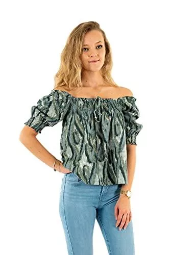 VERO MODA Kurzarmblusen Veromoda T-Shirt Annabelle Laurel Wreath