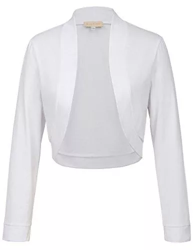 Kate Kasin Strickjacken Kate Kasin Damen Eleganter Bolero Jacke Schulterjacke Langarm Shrug Top ZZKK000823