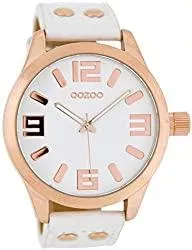 Oozoo Uhren Oozoo Armbanduhr Basic Line mit Lederband 47 MM Durchmesser in verschiedenen Gehäusefarben und Farbvarianten