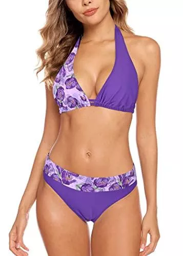 Aidotop Bademode Aidotop Damen Bikini Set Triangel Badeanzug Strand Ties Zweiteiliger Bademode Bikinihose