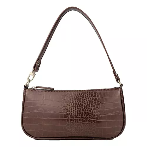 Right 20 Taschen & Rucksäcke Right 20 Damen Handtasche Klein Schultertasche Weiß Damen PU Leder Umhängetasche Frau Vintage Shoulder Mini Handtasche Clutch Geldbörse Messenger Bag (Braun)