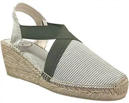 Toni Pons Flache Schuhe Toni Pons Terra MT Sandal Woman Caqui Espadrilles Vegan Schuhe